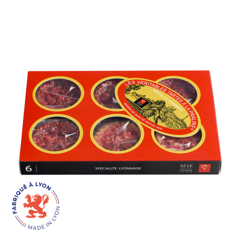 Coffret tartes aux pralines rouges